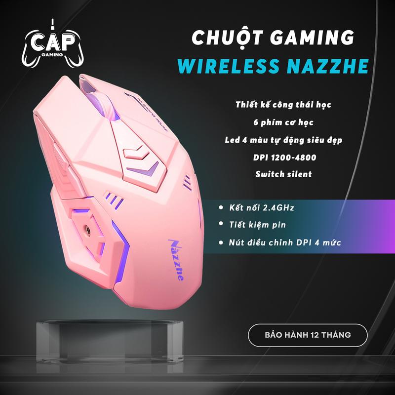 Chuột chơi game cơ không dây nút bấm im lặng , sạc pin, thích hợp cho máy tính ipad, notebook, chuột thể thao điện tử văn phòng chuot  cong