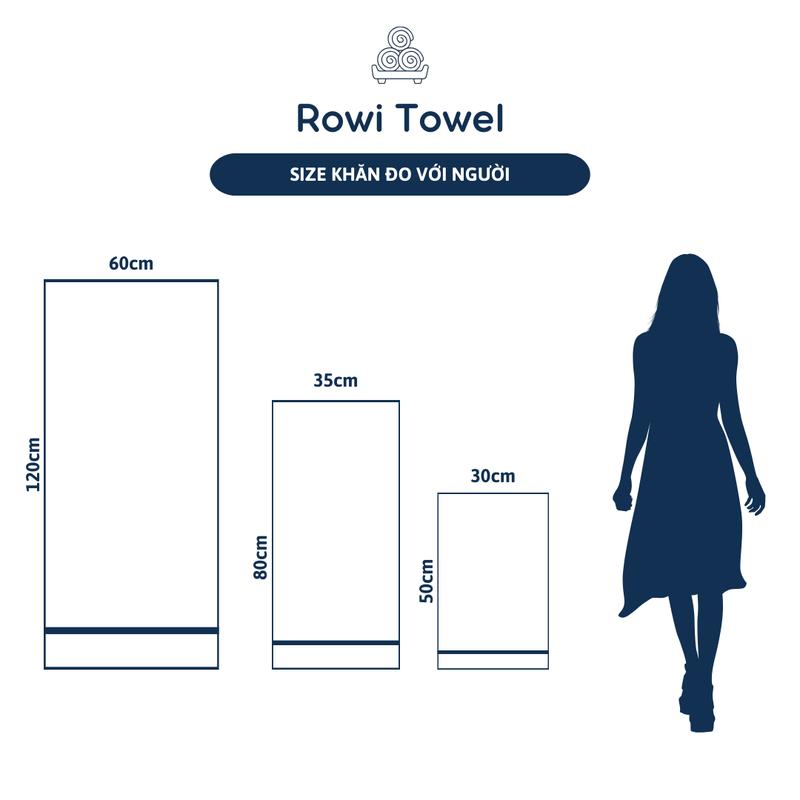 Khăn mặt cotton Rowi Towel 30x50cm chất cotton mềm mịn , bông dày thấm hút , không đổ lông , không ra màu đồ dùng nhà tắm 8