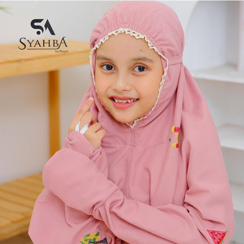 Product Introduction of Mukena terusan MESJID semangka al aqsha palestina anak SD Remaja | Al Arsyad Bordir Cantik Muslim 38
