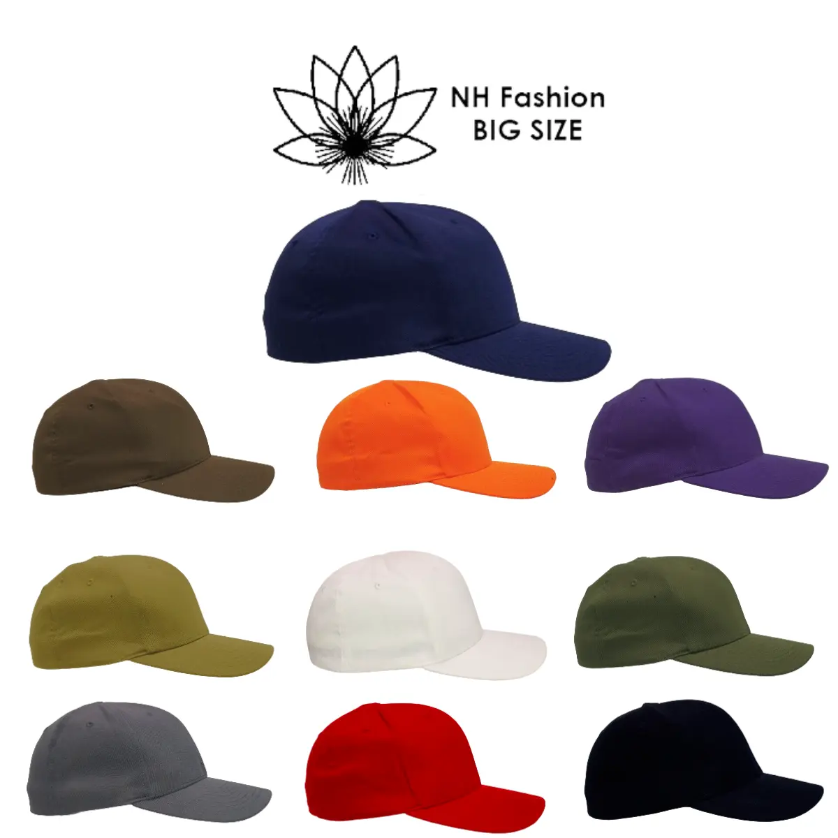 Nón lưỡi trai chât liệu KAKI, form cứng cáp cao cấp, nón kết NHIỀU MÀU KIỂU KHÔNG KHÓA GÀI - NH BIGSIZE SHOP Voi Hat hats