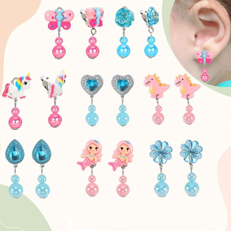 Princess Jewelry Set, 46pcs/set Including Earrings, Rings, Necklaces, Bracelets, Jewelry Storage Box, Pretend Play Toy for Girls 6