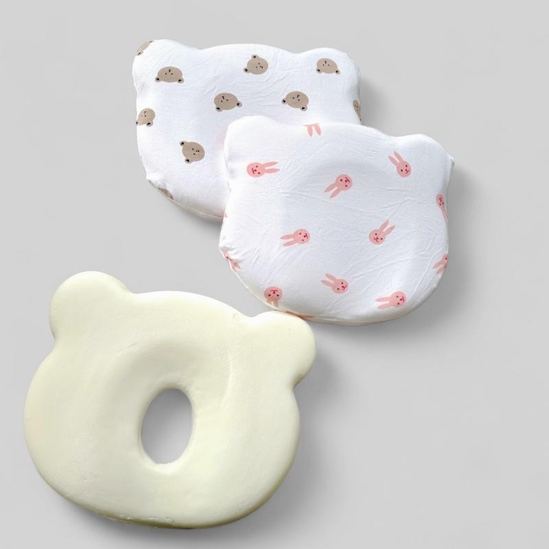 Product Introduction of gối cho bé cao su chống lõm bẹt đầu hình tai gấu vải thun lạnh mềm mát, kícḣ thước 21x25cm 10