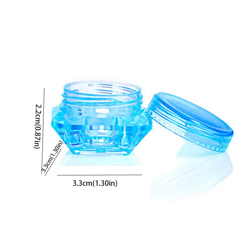 Product Introduction of 5g Fashion Polystyrene Shaped Facial Cream Box Travel Jar Transparent Trial Sample Box Travel Packaging Container 10