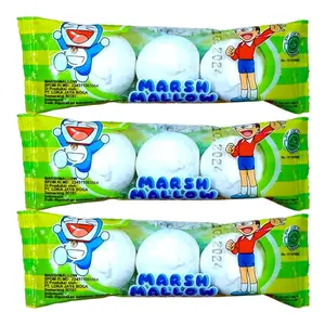 10 PCS Coba Sensasi Lumer: MARSHMALLOW BULAT DORAEMON 10 PCS Manis Empuk Lembut Bet