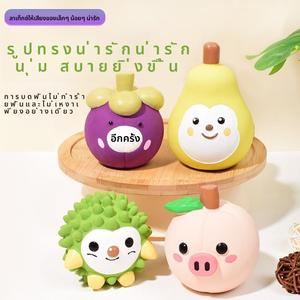 ของเล่นสุนัข, วัสดุลาเท็กซ์ทนทาน, การออกแบบที่สร้างสรรค์, รูปทรงผลไม้, สัตว์การ์ตูน, หมูและเม่น, ของเล่นการงอกของฟันของสัตว์เลี้ยง, ของเล่นเคี้ยว