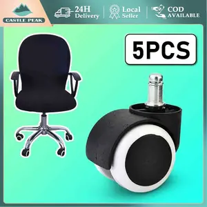 5PCS RODA KURSI GAMING HEAVY DUTY - Roda Pengganti Kantor Beban Berat 55kg, Material Nylon Tahan Aus & Senyap