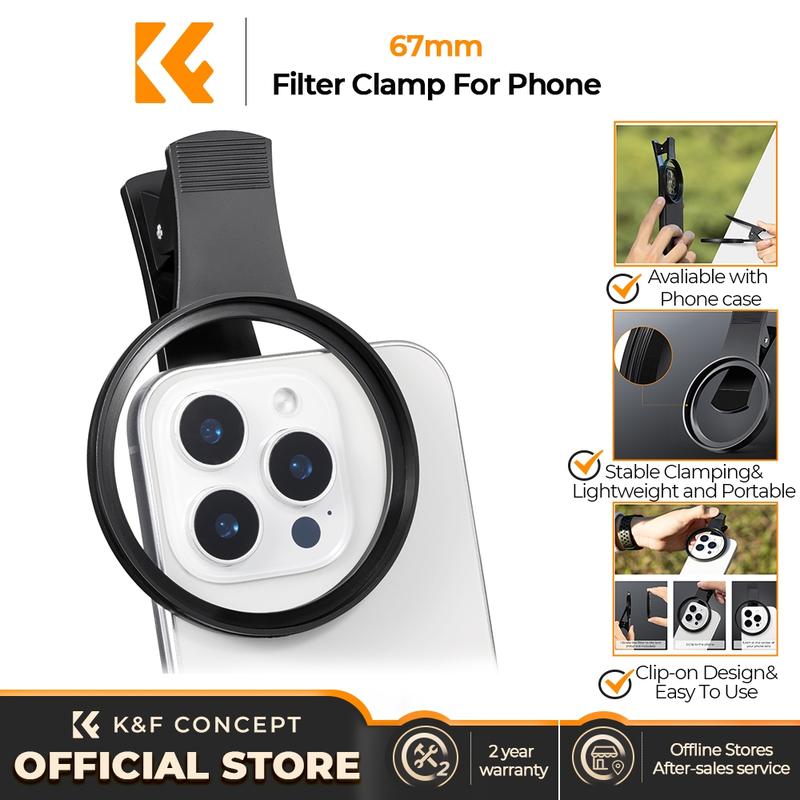 K&F Concept Bộ lọc camera 67mm cho điện thoại thông minh, phù hợp với hầu hết…