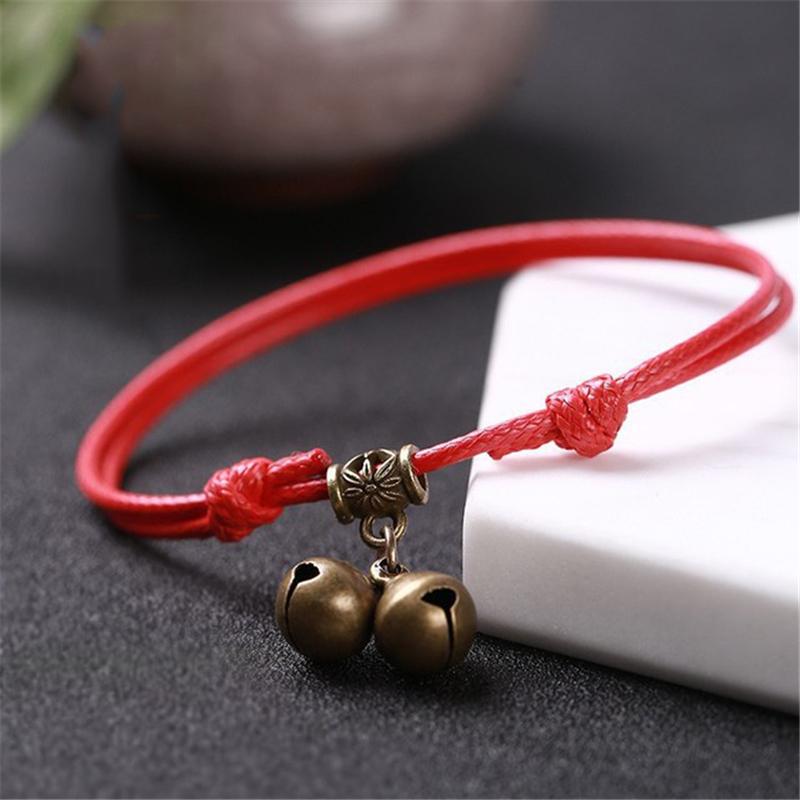 Product Introduction of Charm Bracelet Red Coffee and Black Wax Rope Anklet Barefoot Sandals Accessories Foot ChainAnkles for Women Men Gift 6