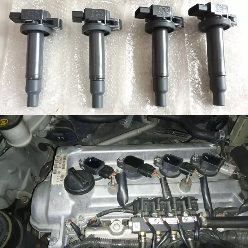 คอยล์จุดระเบิด - Toyota รถยนต์โตโยต้า Vios วีออส 2003-2013 Echo Scion Prius Yaris อาริส Corolla โคโรลล่า Prius พรีอุส 90919-02240 Made In Japan 90919-02265