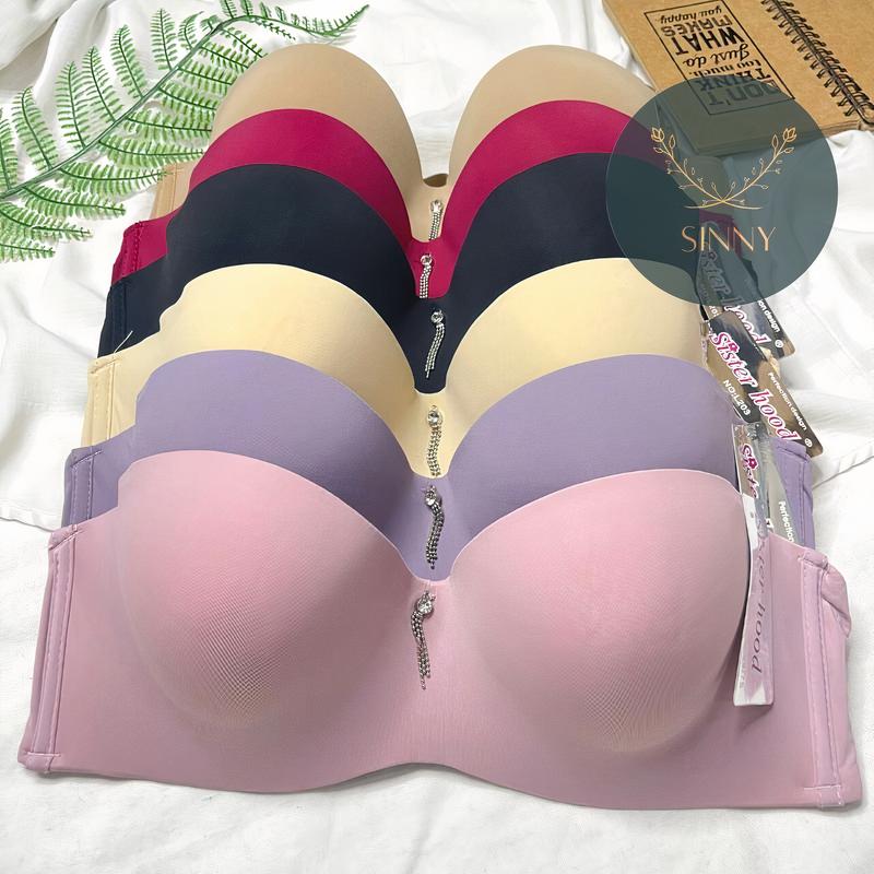 CUP B Áo lót cup ngang chống tuột đệm 2cm có gọng có mút nửa quả mã 203 Sinny
