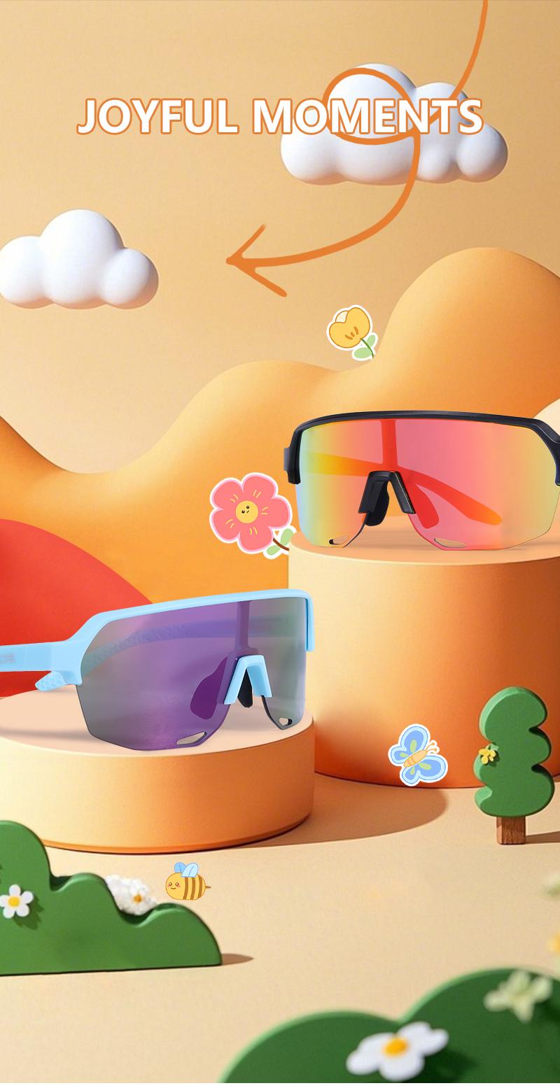 Product Introduction of SCVCN Fashion Kids Sports Glasses Anti-fall, Anti-slip, Anti-ultraviolet, Cycling, Skateboarding, Running, Baseball Sunglasses 0