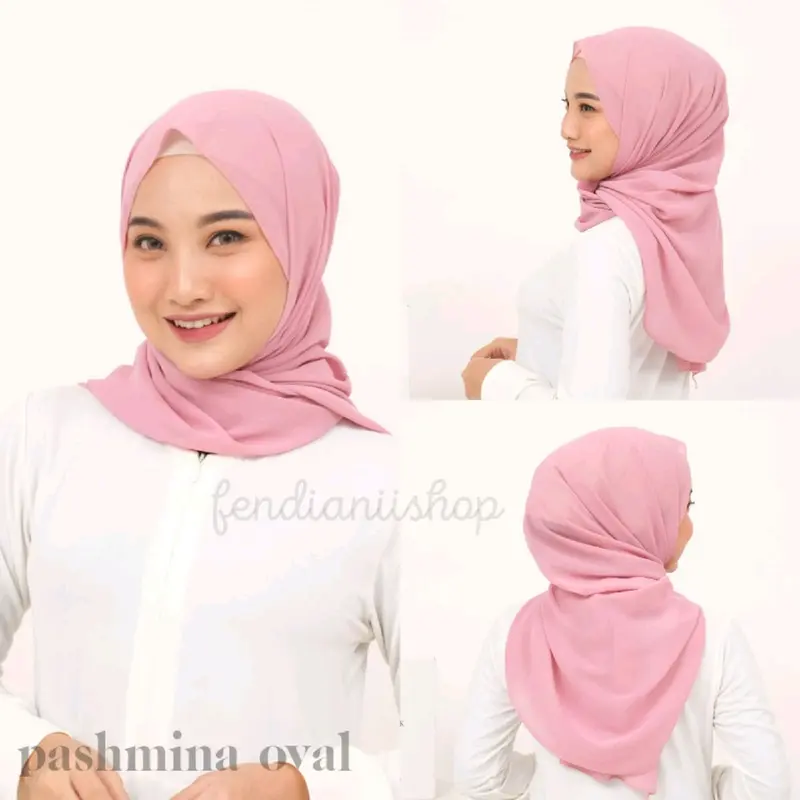 Pashmina OVAL 50rb 3pc pashmina ceruty babydoll pashmina instan Muslim Jilbab 1