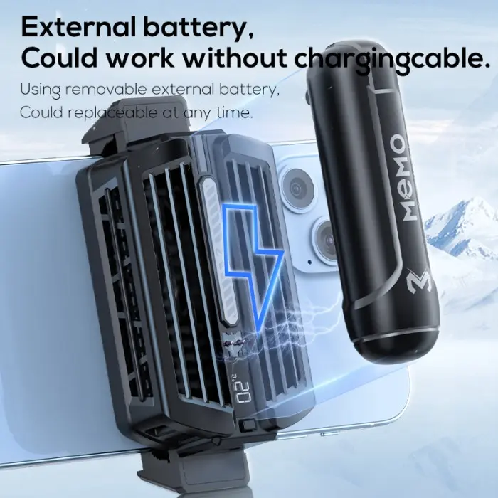 MEMO DL10 RGB Phone Fun Cooler Phone Mobile Cooler with Battery 2k mAH - DL10 3