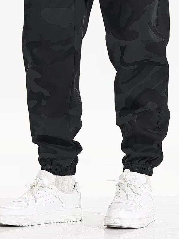 Men's Camo Print Drawstring Waist Jogger Pants, 2024 New Style Regular Fit Casual Pocket Trousers for Fall & Winter, Men's Bottoms for Daily Wear, Pants for Men 8