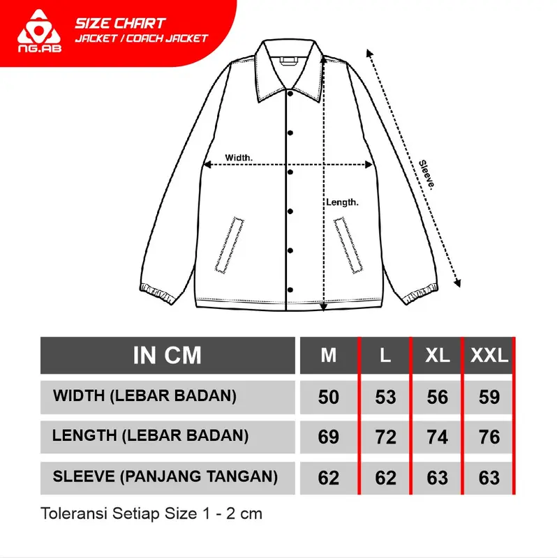(Gratis Stiker,  Lanyard) Ngab Coach Jacket Spirit Of The Ocean Jaket CH004 Navy Blue Unisex Pria Wanita 3