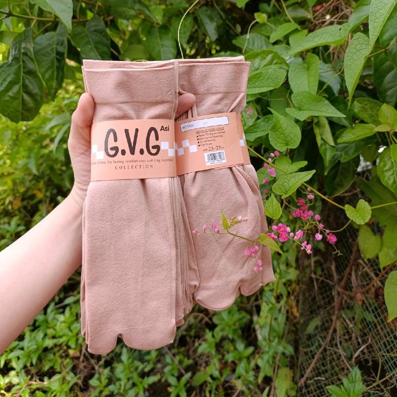 [Vớ trơn] Set 20 chiếc (10 đôi) vớ (tất) GVG màu da (vớ ngắn mỏng vừa) Tất nữ - vớ trơn màu da