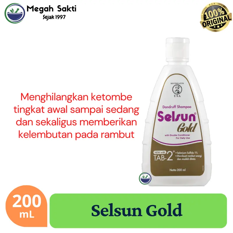 Shampo Anti Ketombe Selsun Gold - 200 mL / Perawatan Ketombe Conditioner Sampoo 0