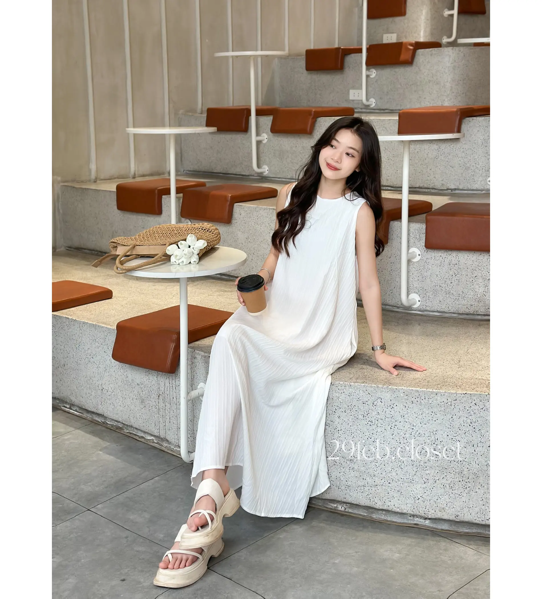 Váy ba lỗ đũi gân 2 lớp dáng xòe dài - 29feb.closet - V85 Nữ Dress Women | BigBuy360 - bigbuy360.vn Váy ba lỗ đũi gân 2 lớp dáng xòe dài - 29feb.closet - V85 Nữ Dress Women | BigBuy360 - bigbuy360.vn