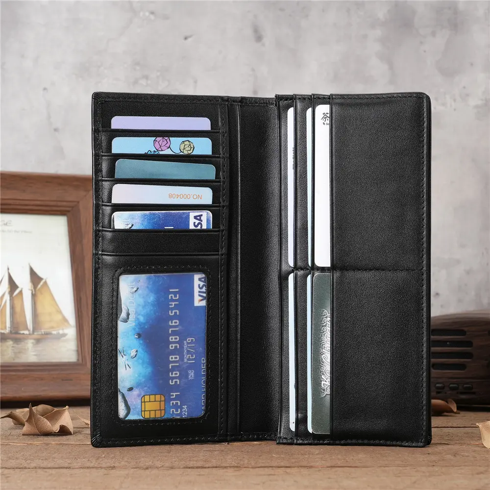 1008 Men's Long Wallet Wholesale Zipper Mobile Phone Bag Large-Capacity Handbag Multifunction Handbag Cross-Border Wallet