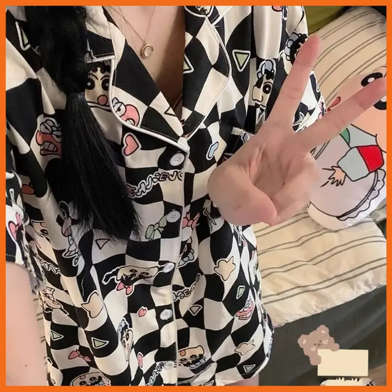 Bộ Pijama, Đồ Bộ Mặc Nhà cho Nữ Dáng Cộc Shin color Cute women 1