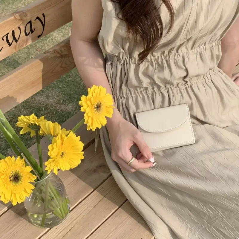 Eun Ji - Dompet Lipat Wanita Korea Kulit PU Pendek Muat Kartu Cardholder Dompet Koin Dompet Wanita 6