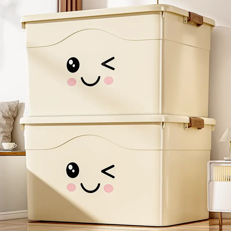 Hộp Đựng Đồ, Dung Tích Lớn, Ngoại Cỡ, Nhựa Dày Gia Dụng, Thích Hợp Đựng Quần Áo, Quần Áo, Chăn Bông, Đồ Chơi, Đa Năng
