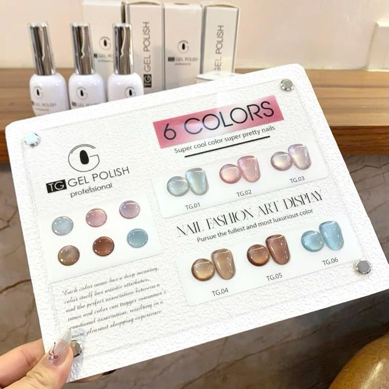 Set sơn mắt mèo cực quang siêu sáng TG 6 màu