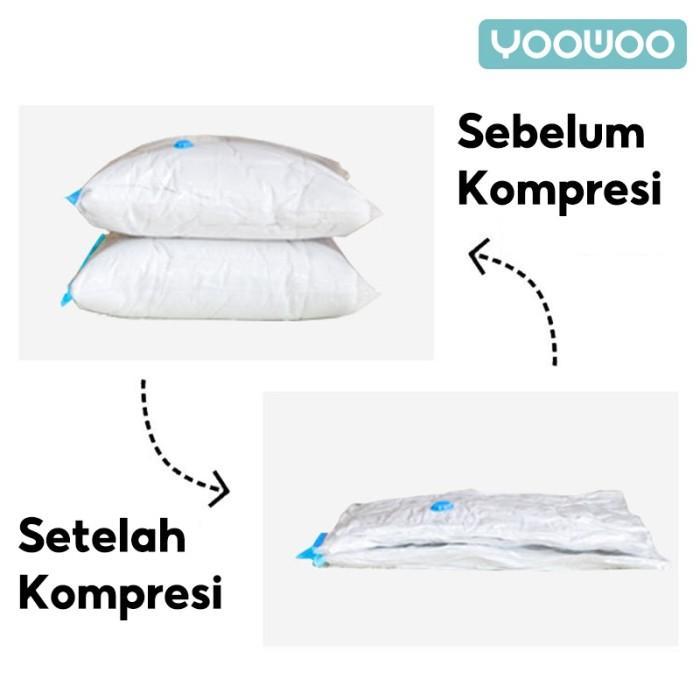 [COD] Plastik Kompresi Vakum /Vacum Plastic Bag Travel / Vakum Baju Pakaian 4