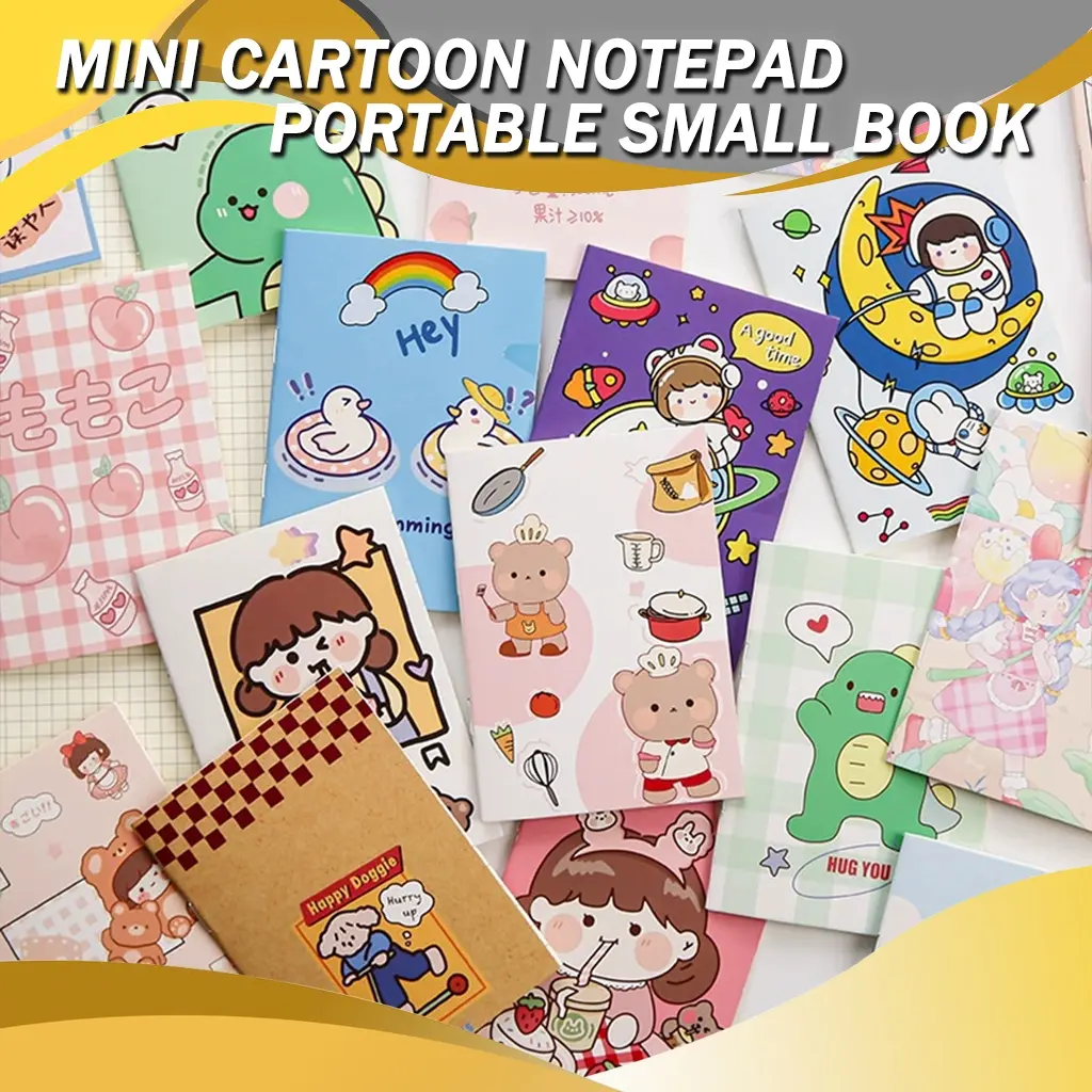 32 Pages Mini Cartoon Notepad Portable Small Book Notebook Planner ...