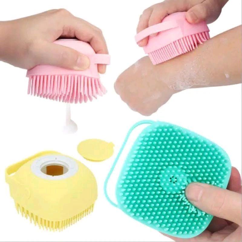 Sikat mandi silikon 800ml sikat sabun isi ulang / spons badan silicon tabung sabun 2