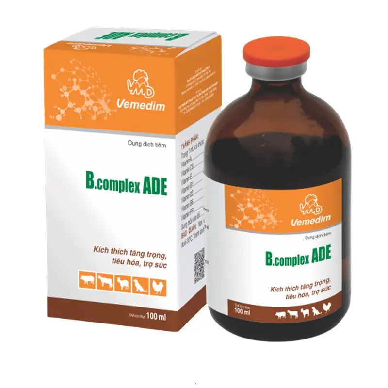 Canxi B12 40.000mcg + Bcomplex ADE Bộ Đôi Nuôi Gà Giá Rẻ 2Chai 100ml 5