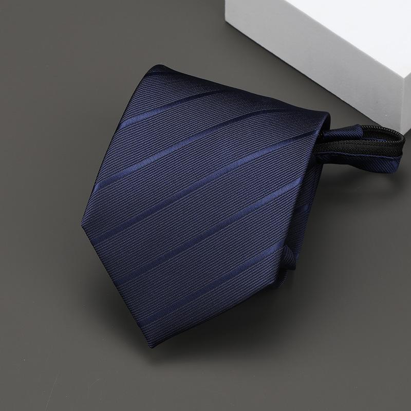 Product Introduction of Business Zipper Tie Men's and Women's Formal Wear Black Bridegroom Wedding Korean Style Narrow Lazy People No Stripes 18