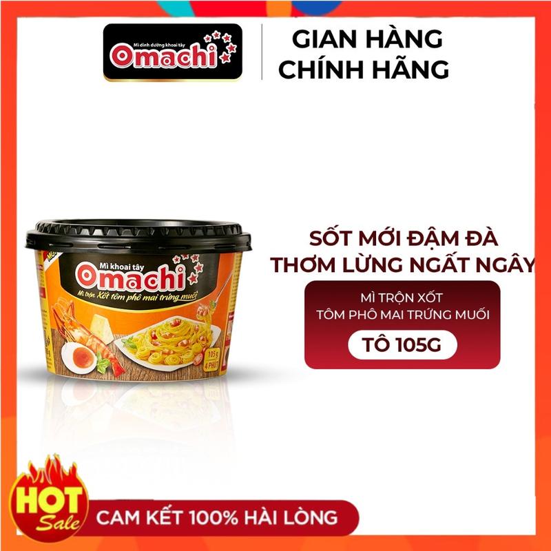 Mì Omachi Trộn Xốt Tôm Phô Mai Trứng Muối Tô 105g