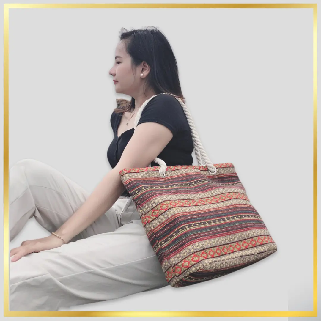 Túi xách canvas, chất liệu vải bố dày, thấm nước, họa tiết độc đáo, đựng được giấy tờ A4 Bag Nữ