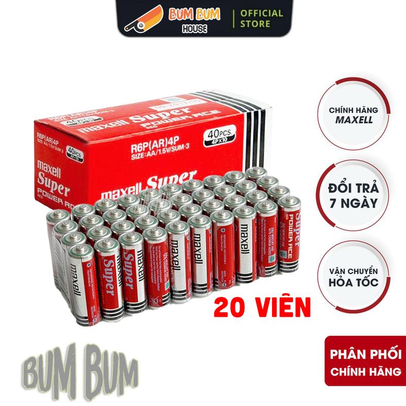 Hộp 20 Viên Pin Tiểu AA ( Pin Tiểu ) max-elll Siêu Bền - Hàng nhập khẩu dùng cho đồng hồ Micro hát