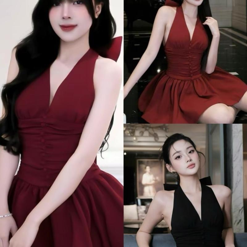 Có BigSize ĐẦM YẾM THIẾT KẾ CUP NGỰC VÁY XÒE SANG CHẢNH Dress Women Nữ Kem