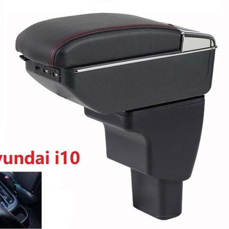 Hộp tỳ tay xe Hyundai I10 cao cấp Form cũ đời 2014-2020 tích hợp cổng sạc USB - Bảo hành 12 tháng