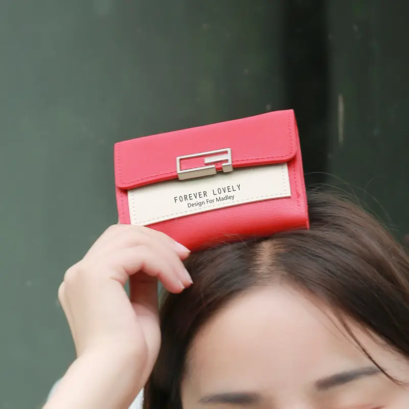 Ví nữ mini siêu đẹp - siêu xinh - Quảng Châu Wallet Hình Chữ Nhật Da 3