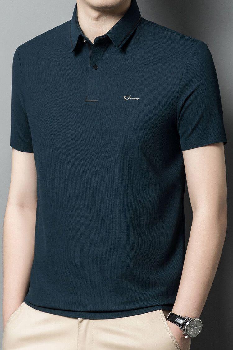 Product Introduction of Áo Thun Nam Ngắn Tay Mùa hè, 100% Cotton Thật, In Ve Áo Nặng, Áo Polo, Dễ Phối Đồ Dáng Rộng Vừa Vặn, Tay Lửng Áo, Dành Cho Nam Giới Menswear Có Cổ 2