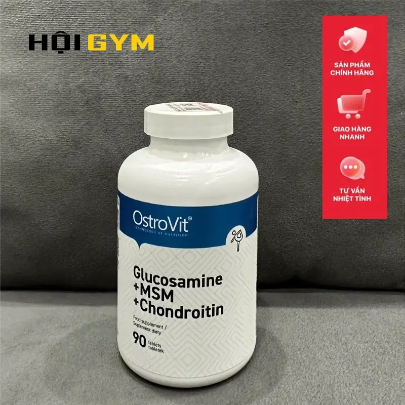 Ostrovit Glucosamine + MSM + Chondroitin (90 Viên)|Chính hãng Ostrovit|Xuất xữ Ba Lan|Hội Gym 0