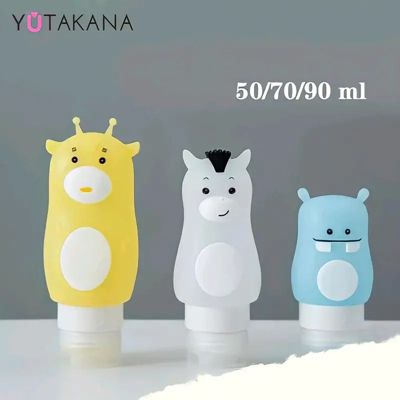 Ready Stock! Botol Sillikon / Squeeze Botle Lotion Shower Gel Shampoo Traveling / Refillable bottle / Botol Serbaguna putih silikon kuning  biru 1