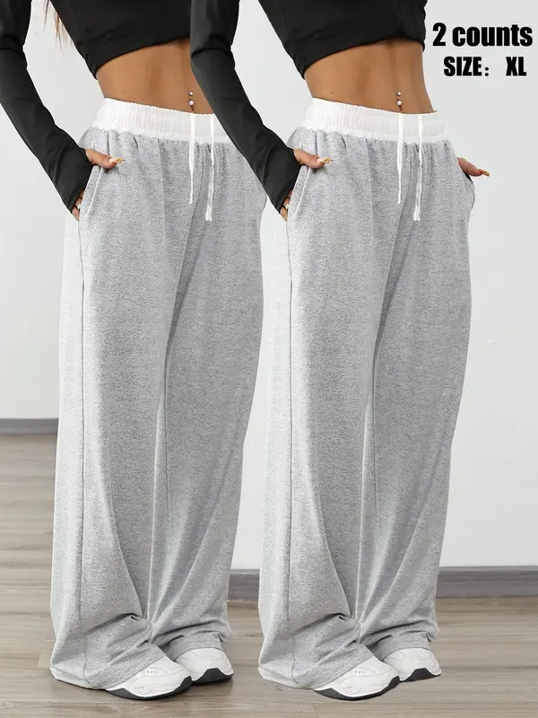 Women's Sports Jogger Pants, Ladies Pocket Drawstring Bottoms for All Seasons 4