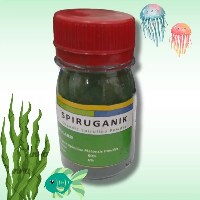 Bubuk Spirulina Pencerah warna ikan SPIRUGANIK BOTOL 25GR 0