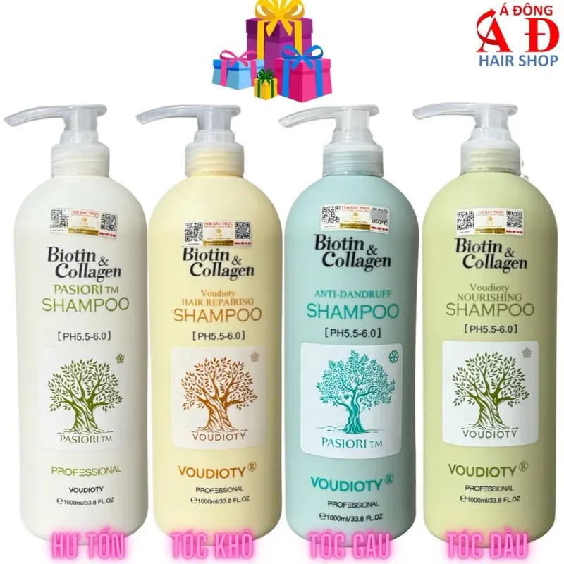DẦU GỘI XẢ BIOTIN COLLAGEN VOUDIOTY VISI CHÍNH HÃNG NEW (CHAI TO 1000ML) Nữ 0