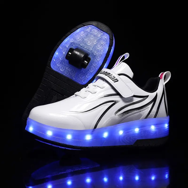 Heelys skating shoes for kids, two-wheel shoes, sparkle, charging