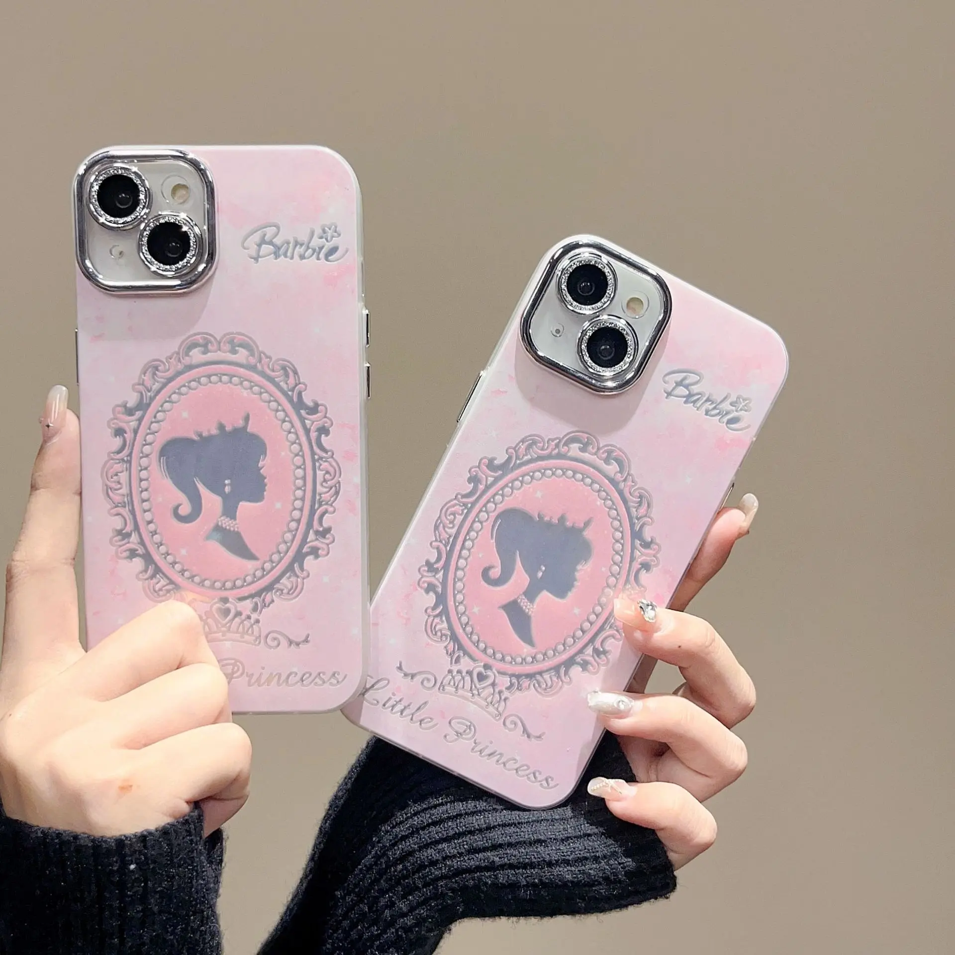Pink Barbie Princess For IPhone14pro Max Phone Case Apple 15 Drop Proof Phone Case 11 12/13/14/15 Accessories Shockproof Cover Handheld Protection Protective Protector Casing Screen Protector Smartphone Cellphone