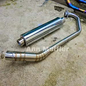 Knalpot Standar Satria Fu CKD silincer tabung Satria fu PNP utk vixion New Vixion old CB150R New LED CB150R Old Satria Fu Karbu Satria Fu Injeksi Verza 150 Sonic 150 Supra GTR Jupiter Mx New Mx old Mx king Mega Pro New Leher stainless pipa stainless