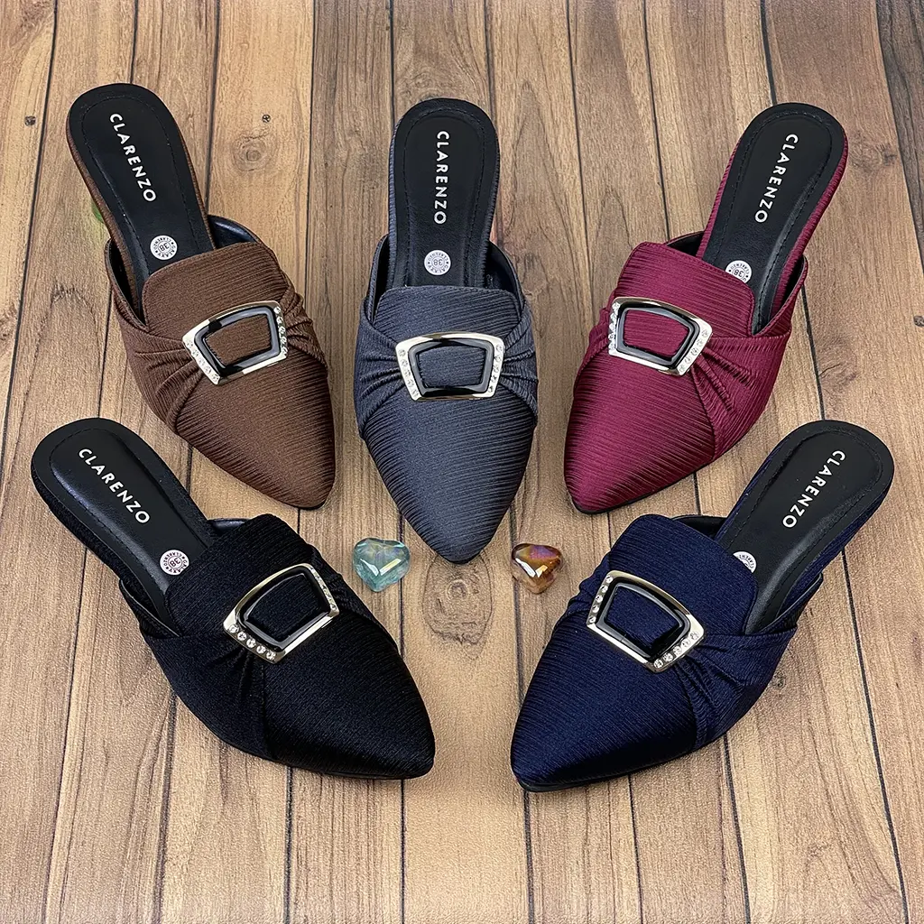 CLARENZO CH49 - Sepatu Wanita Slip On Mules Acecoris Import