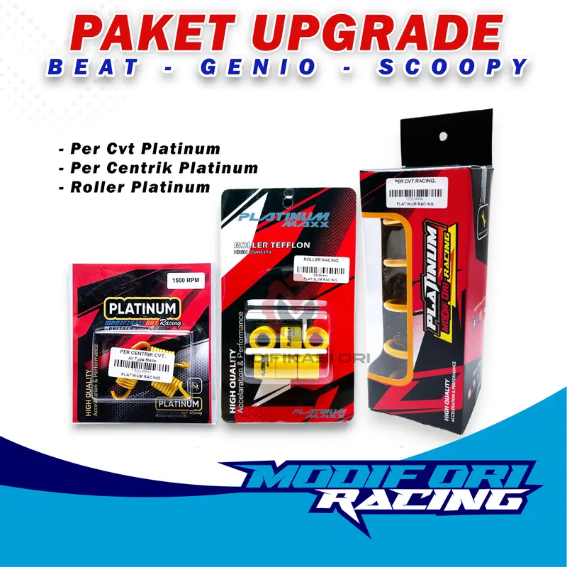 PAKET FULL-BEAT-GENIO-SCOOPY PAKET KIRIAN CVT UPGRADE CVT CUSTOM BUBUT Motorcycle 2
