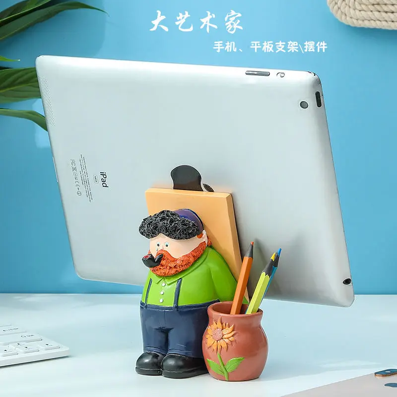 Van Gogh Mobile Phone Holder Desktop Decoration Teacher's Day Girls Girlfriends Birthday Gift for Boyfriend Niche Graduation Ceremony